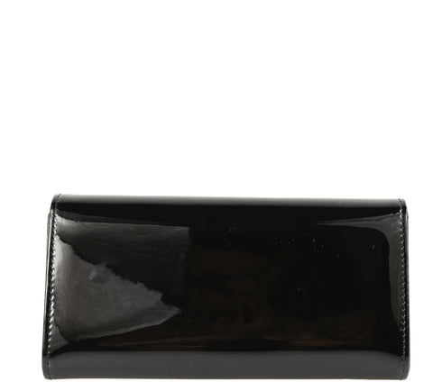 Portofel casual, dama, PIERRE CARDIN 100, negru, piele lacuita